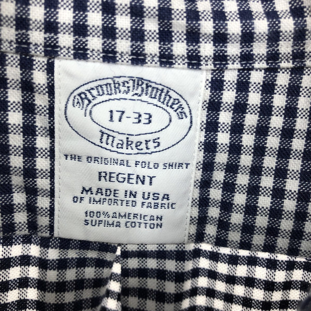 Brooks Brothers MAKERS Gingham Check Long Sleeve Button-Down Check Shirt Made in USA Men's L Size /eaa470747