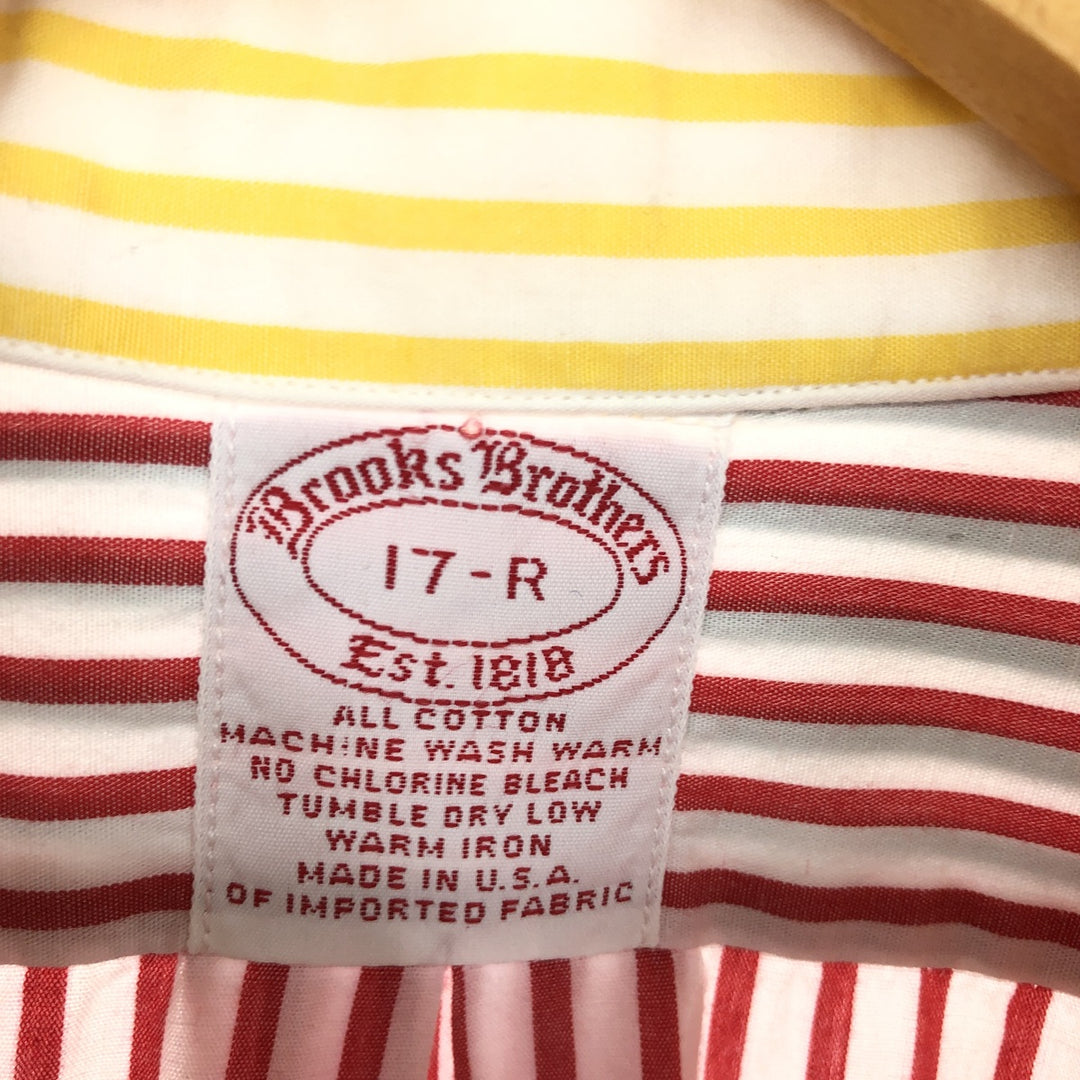 Brooks Brothers Est.1818 Long Sleeve Button-Down Striped Shirt Made in USA Men's L Size / eaa470750