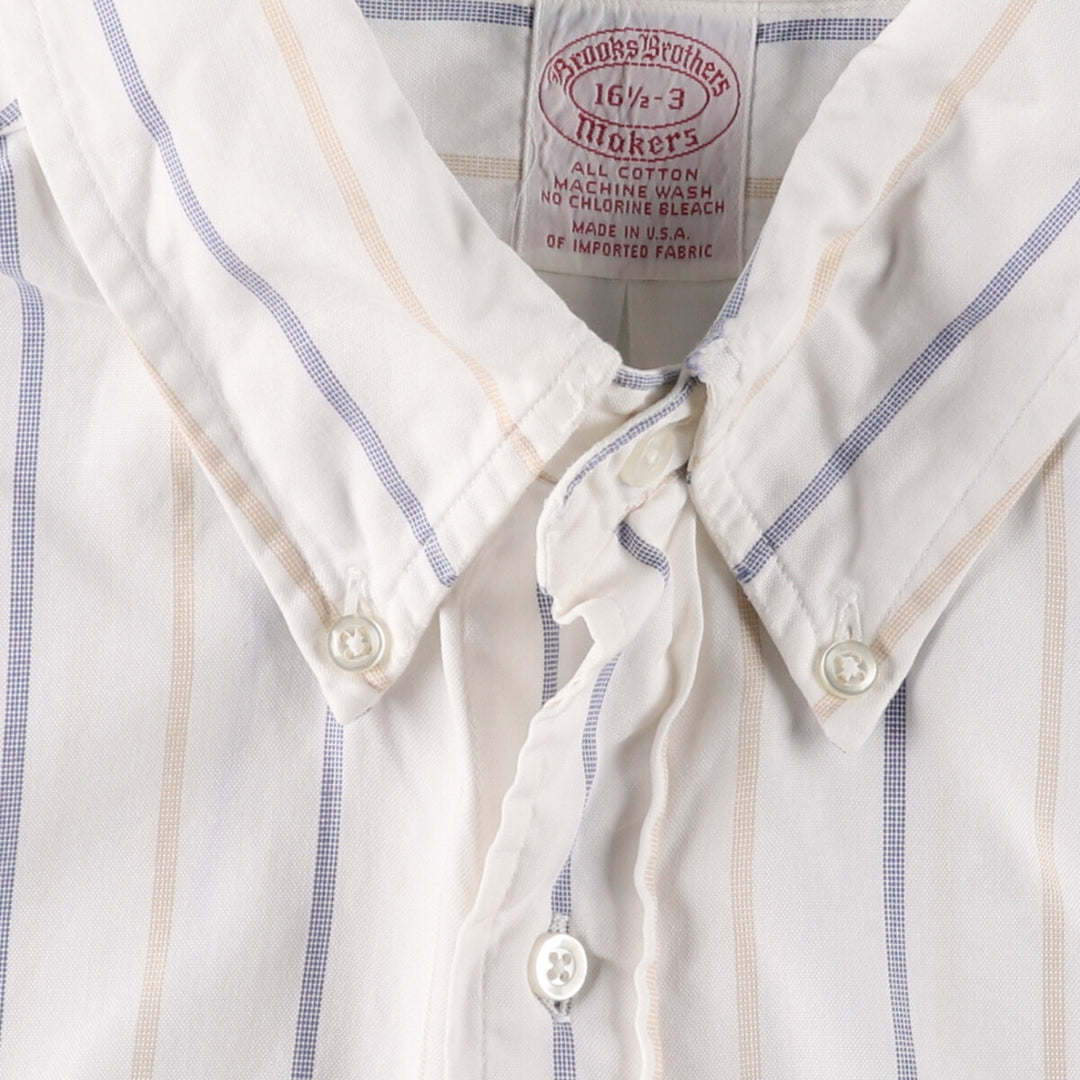 Brooks Brothers MAKERS Multi-stripe long sleeve button-down striped shirt Made in USA Men's L size / eaa470753