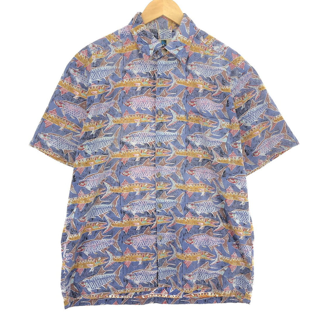 90'S Kahala Fish Pattern Hawaiian Aloha Shirt Made in Hawaii Men's M Size Vintage /eaa470765