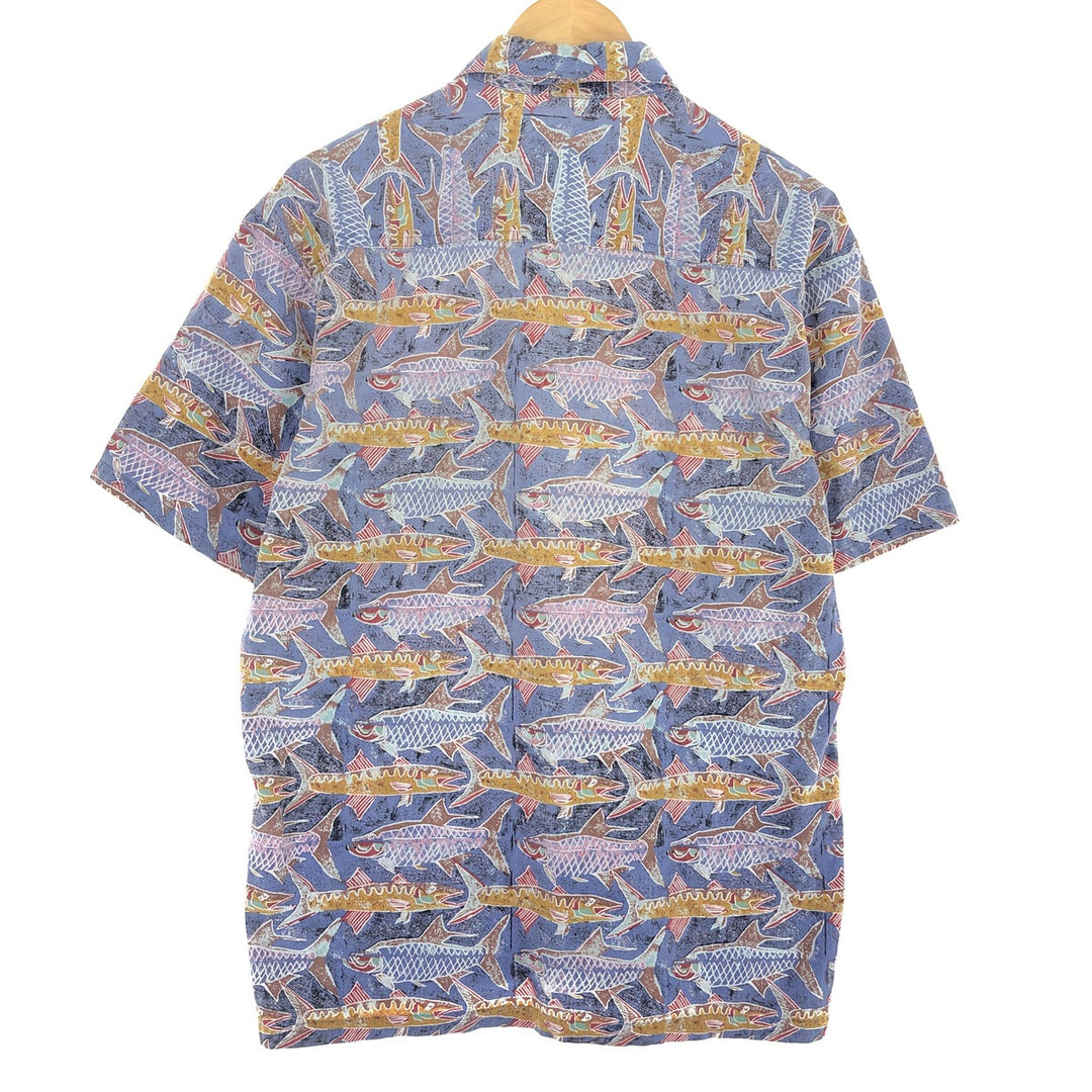 90'S Kahala Fish Pattern Hawaiian Aloha Shirt Made in Hawaii Men's M Size Vintage /eaa470765