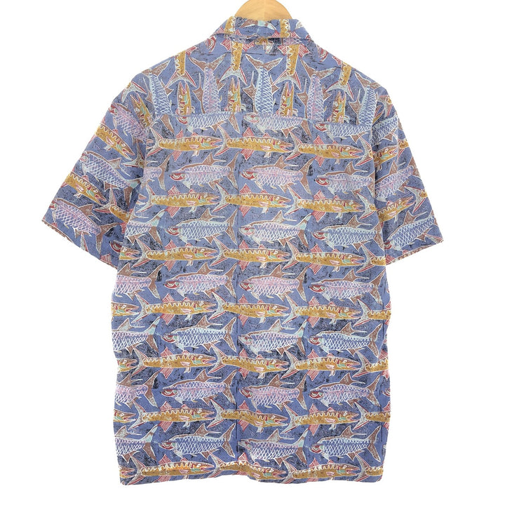 90'S Kahala Fish Pattern Hawaiian Aloha Shirt Made in Hawaii Men's M Size Vintage /eaa470765