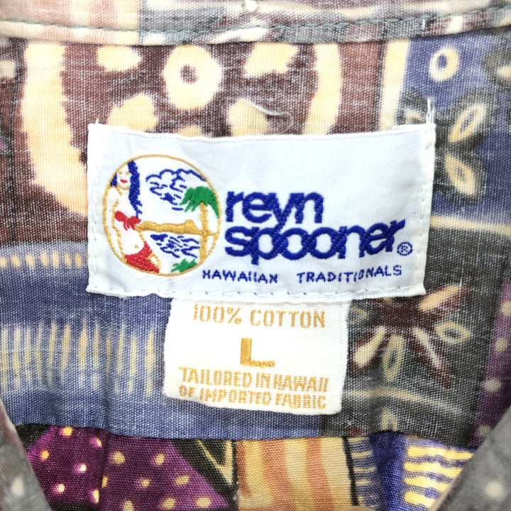 90'S Reyn Spooner Swimsuit Tag All-Over Print Button-Down Hawaiian Aloha Shirt Made in Hawaii Men's L Size Vintage /eaa470774