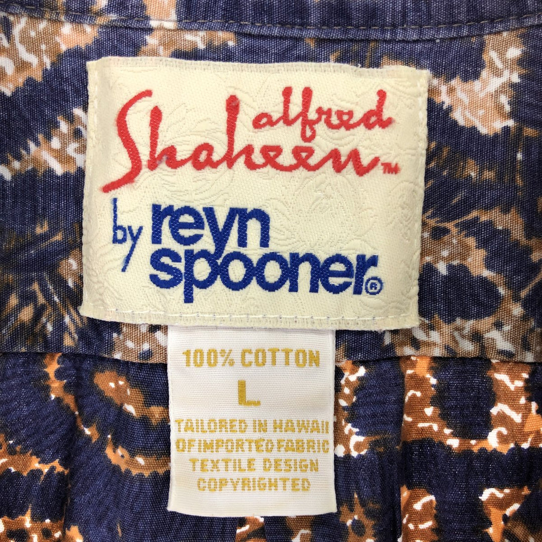 Reyn Spooner ALFRED SHAHEEN All-over Print Button-Down Hawaiian Aloha Shirt Made in Hawaii Men's Size L /eaa470775