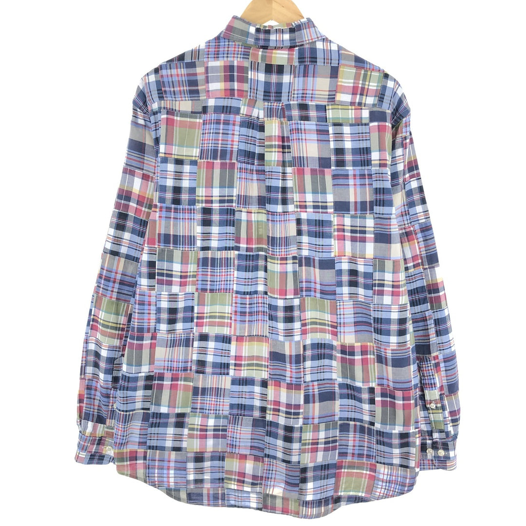 Brooks Brothers 346 Patchwork Long Sleeve Button-Down Check Shirt Men's Size L / eaa470791