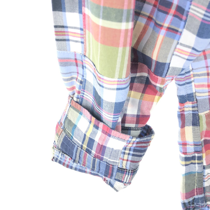 Brooks Brothers 346 Patchwork Long Sleeve Button-Down Check Shirt Men's Size L / eaa470791