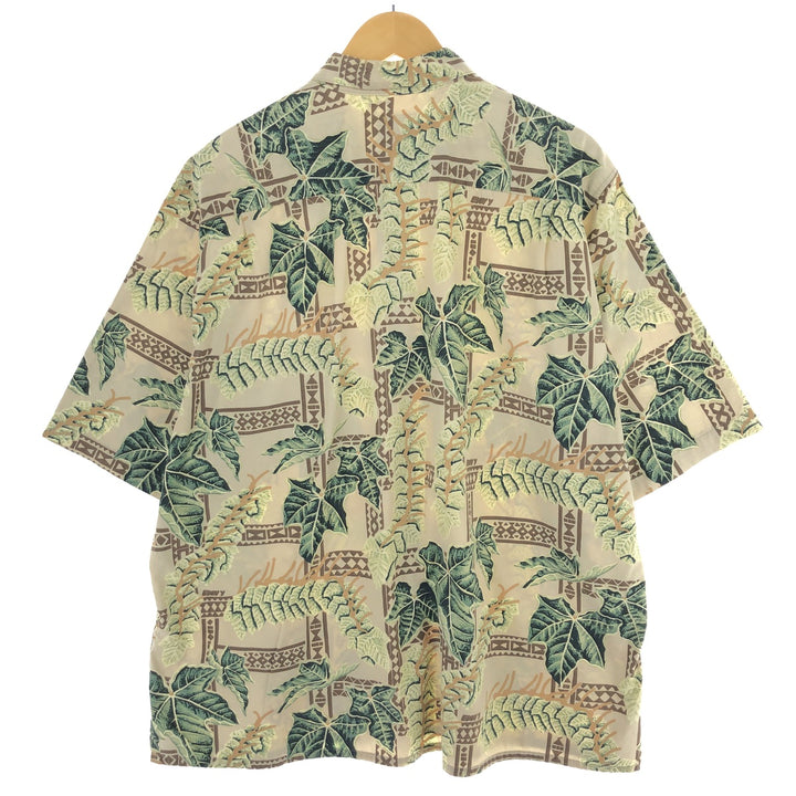 90'S Reyn Spooner Swimsuit Tag Bikini Tag Leaf Pattern Hawaiian Aloha Shirt Men's XL Vintage /eaa470802