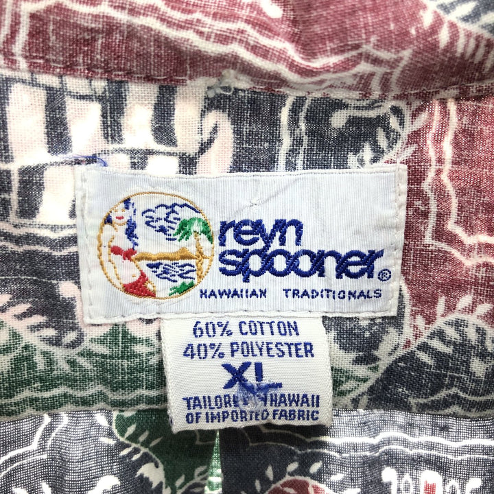 90'S Reyn Spooner swimsuit tag, bikini tag, all-over print, Hawaiian aloha shirt, made in Hawaii, men's XL size, vintage /eaa470803