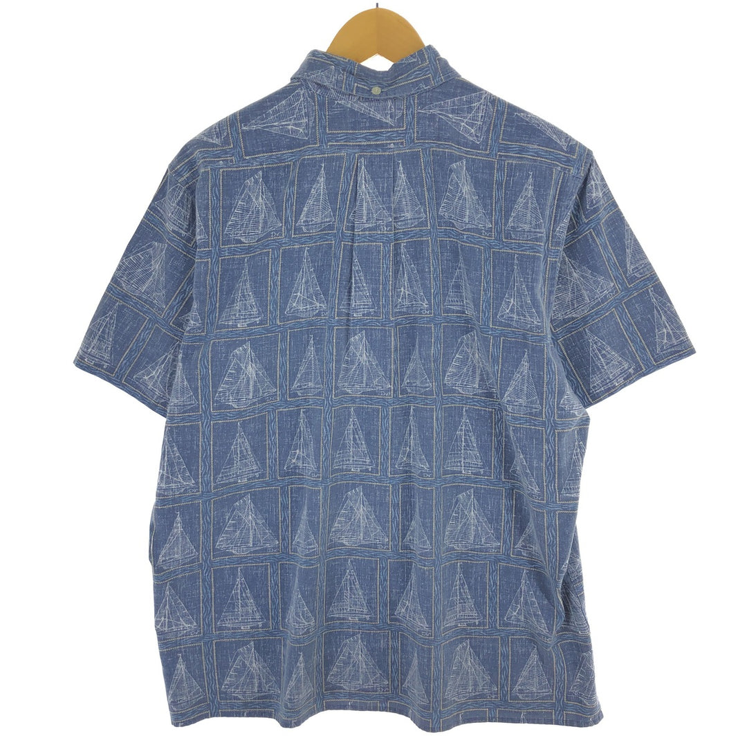 Reyn Spooner All-over Yacht Pattern Button-down Hawaiian Aloha Shirt Made in Hawaii Men's Size L /eaa470810