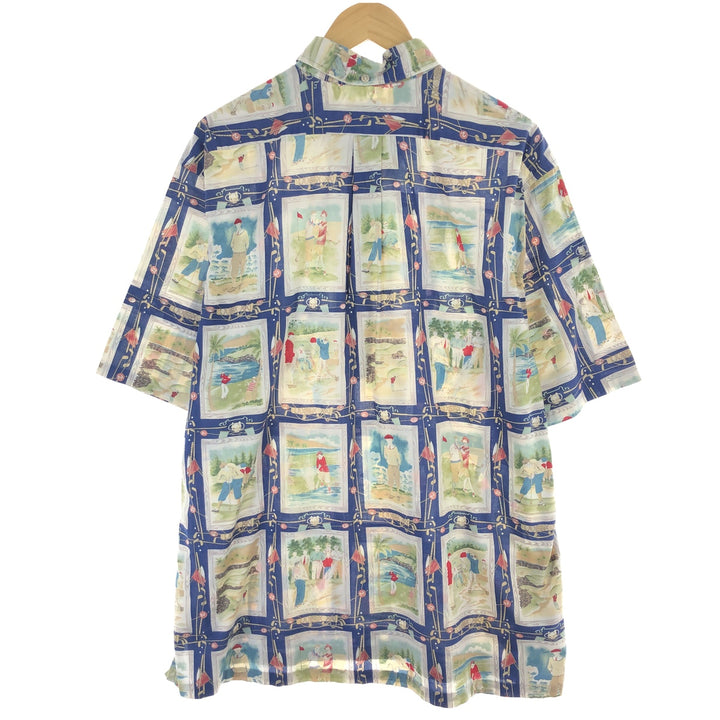 Reyn Spooner All-over Print Pullover Button-Down Hawaiian Aloha Shirt Made in Hawaii Men's XXL /eaa470819