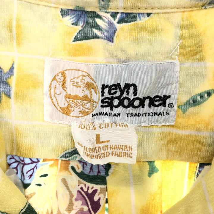 80'S Reyn Spooner Gold Tag Nude Tag All-Over Print Hawaiian Aloha Shirt Made in Hawaii Men's L Size Vintage /eaa470821