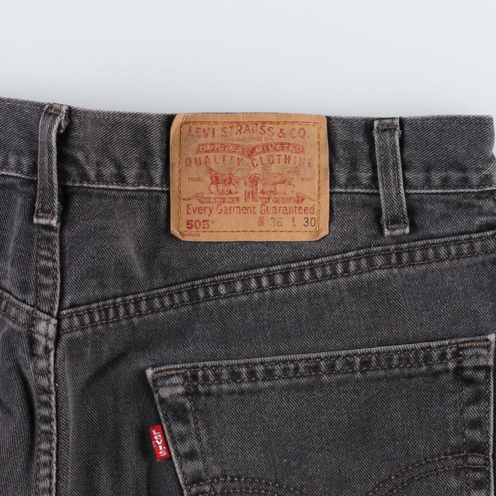 90'S Levi's 505 REGULAR FIT STRAIGHT LEG Black Denim Tapered Denim Pants Made in Canada Men's W36 / eaa470996