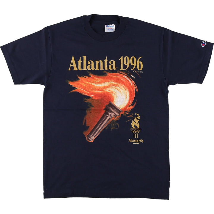 90'S Champion ATLANTA 1996 Atlanta Olympics Sports Print T-Shirt Made in USA Men's M Size Vintage /eaa471012