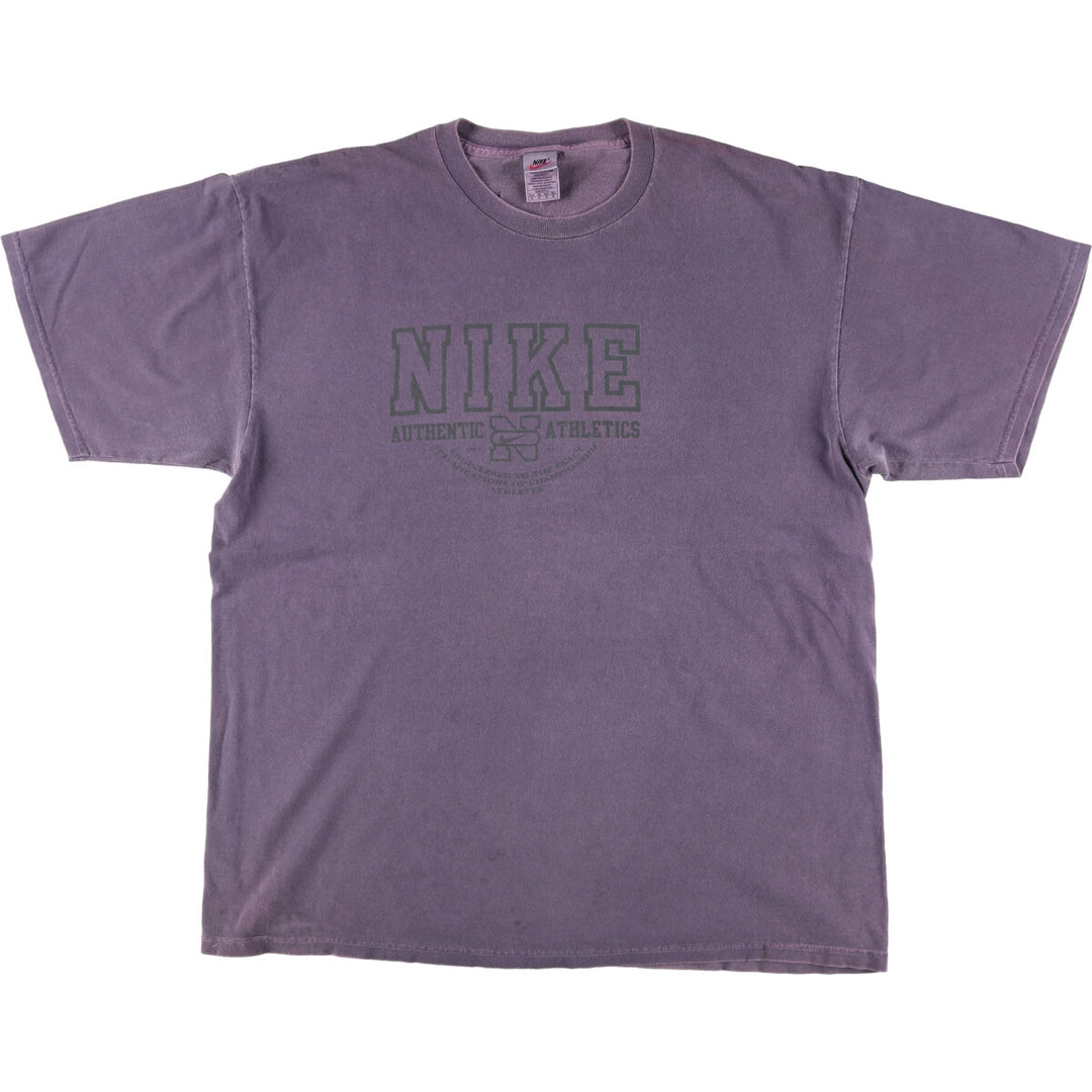 90'S Nike NIKE post-dyed logo print T-shirt made in USA, men's XL size, vintage /eaa471020