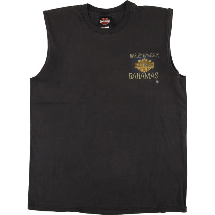 Harley-Davidson Back Print Sleeveless Motorcycle Bike T-Shirt Men's L size / eaa471070