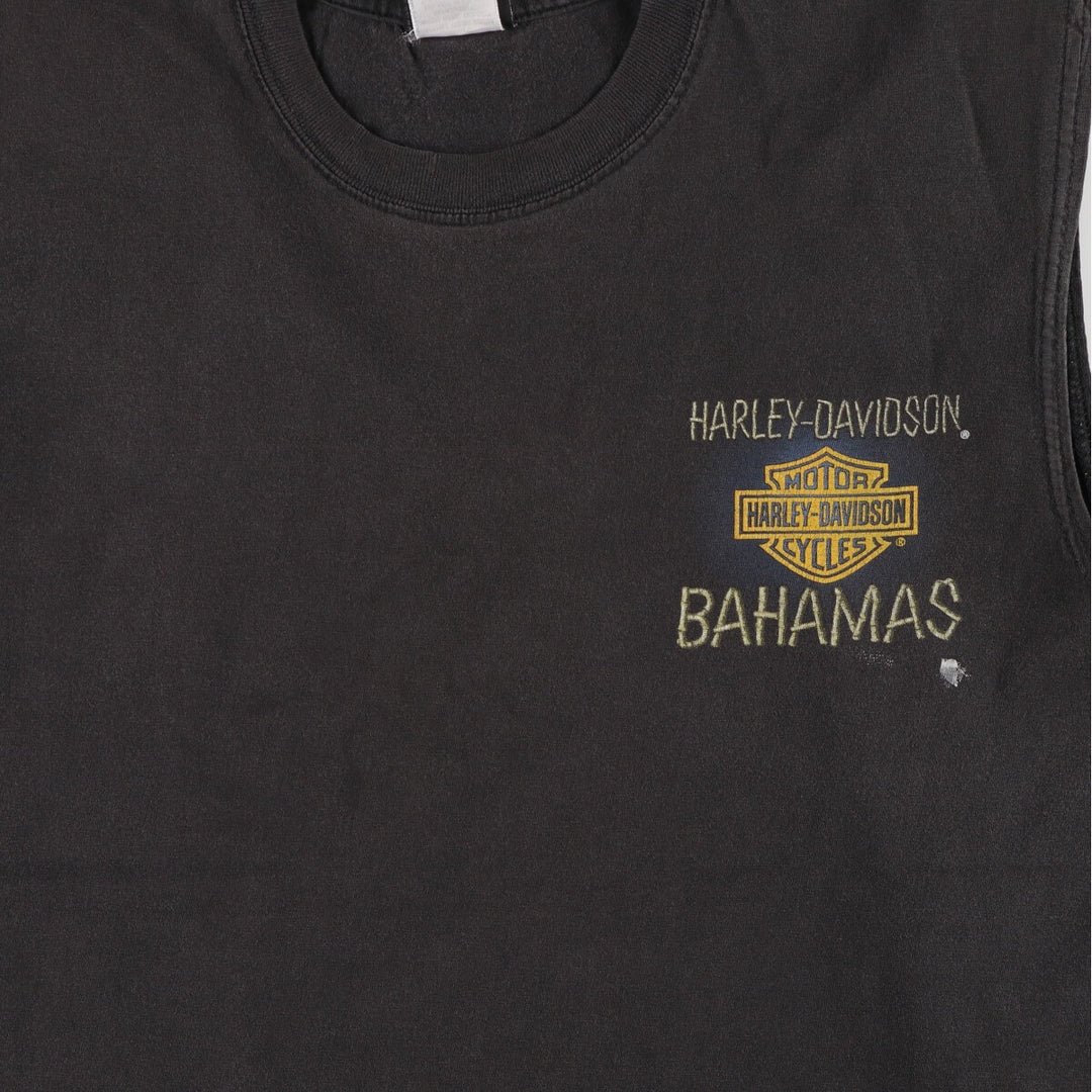 Harley-Davidson Back Print Sleeveless Motorcycle Bike T-Shirt Men's L size / eaa471070