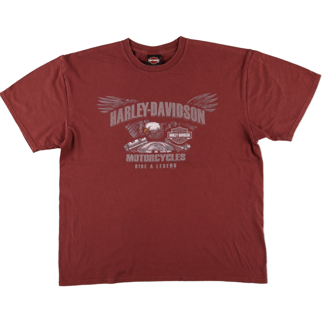 Harley-Davidson Eagle Pattern Motorcycle Bike T-shirt Men's XL equivalent /eaa471081