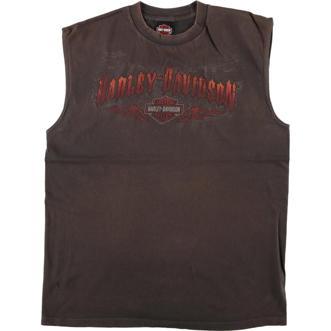 Harley-Davidson Sleeveless Motorcycle Bike T-shirt Men's L size / eaa471085