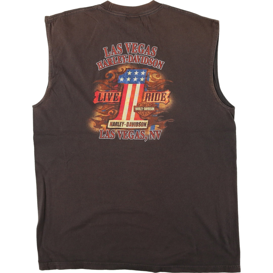 Harley-Davidson Sleeveless Motorcycle Bike T-shirt Men's L size / eaa471085