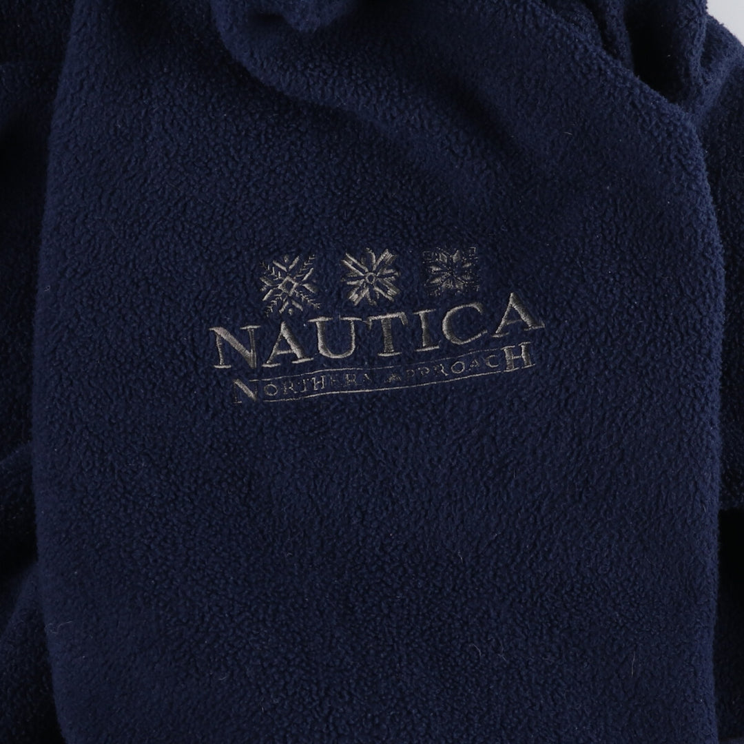 90'S NAUTICA Half-Zip Fleece Pullover Hoodie Made in USA Men's XL Vintage /eaa471180