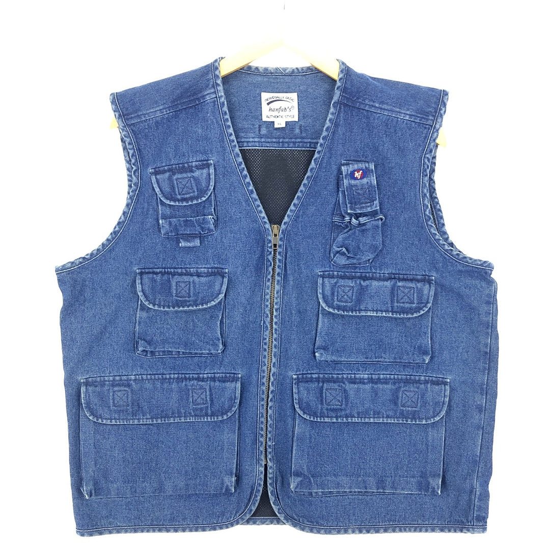 HANFAB'S Denim Fishing Vest Men's XL Size /eaa471189