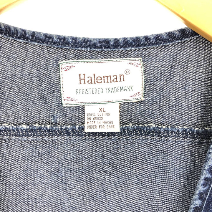 HALEMAN denim fishing vest, men's equivalent to XL /eaa471195