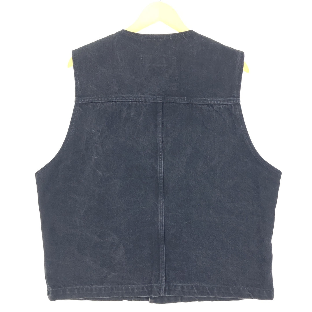 90'S BOSS Black Denim Vest Made in USA Men's Size L Vintage /eaa471198