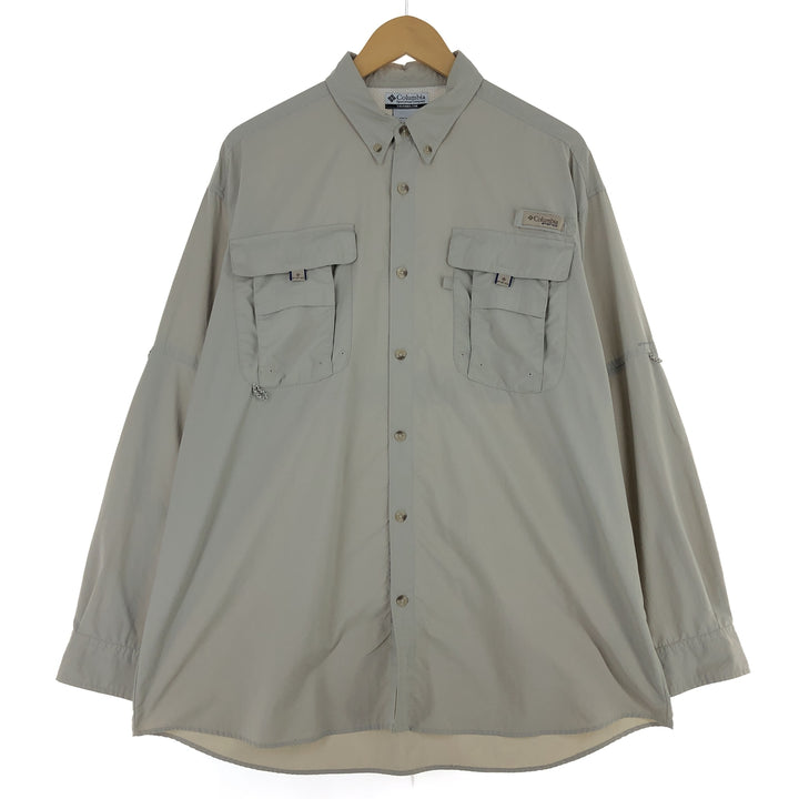 Columbia PFG Button-down Long Sleeve Fishing Shirt, Men's L size / eaa471248