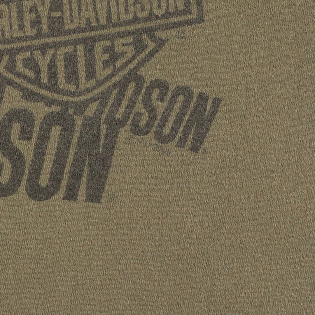 Harley-Davidson Skull Pattern Motorcycle Bike T-shirt Men's L size / eaa471308