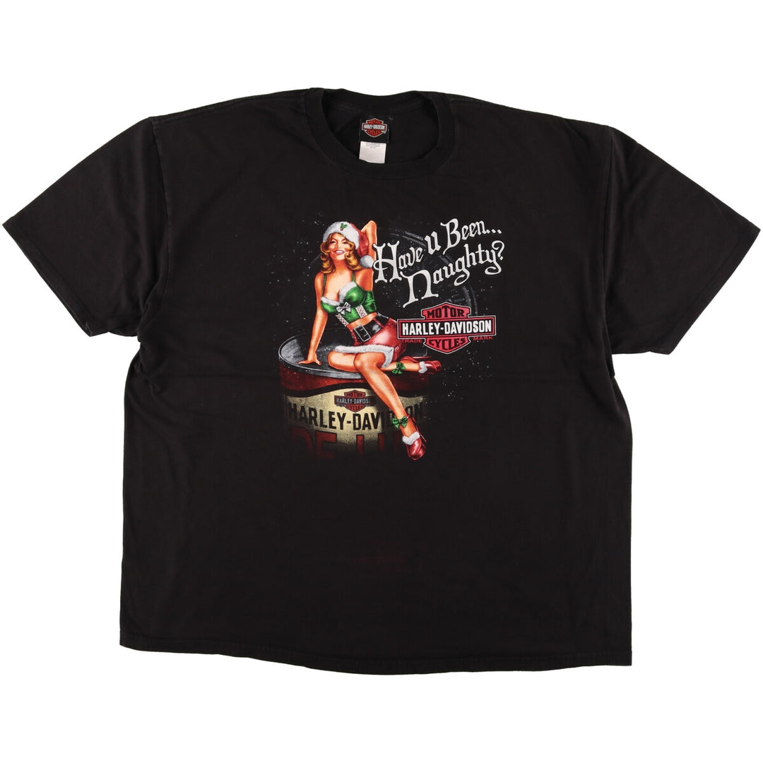 Big Size Harley-Davidson Pin-up Girl Motorcycle Bike T-Shirt Men's XXXL equivalent / eaa471309