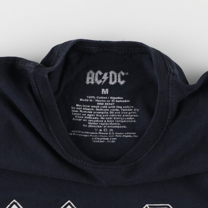 AC/DC BACK IN BLACK Band T-shirt, Band T, Men's M size / eaa471339