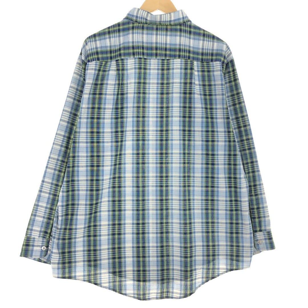 70's BIG MAC Check Pattern Long Sleeve Work Shirt Men's XL Vintage /eaa471354