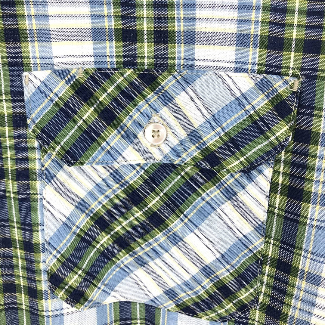 70's BIG MAC Check Pattern Long Sleeve Work Shirt Men's XL Vintage /eaa471354