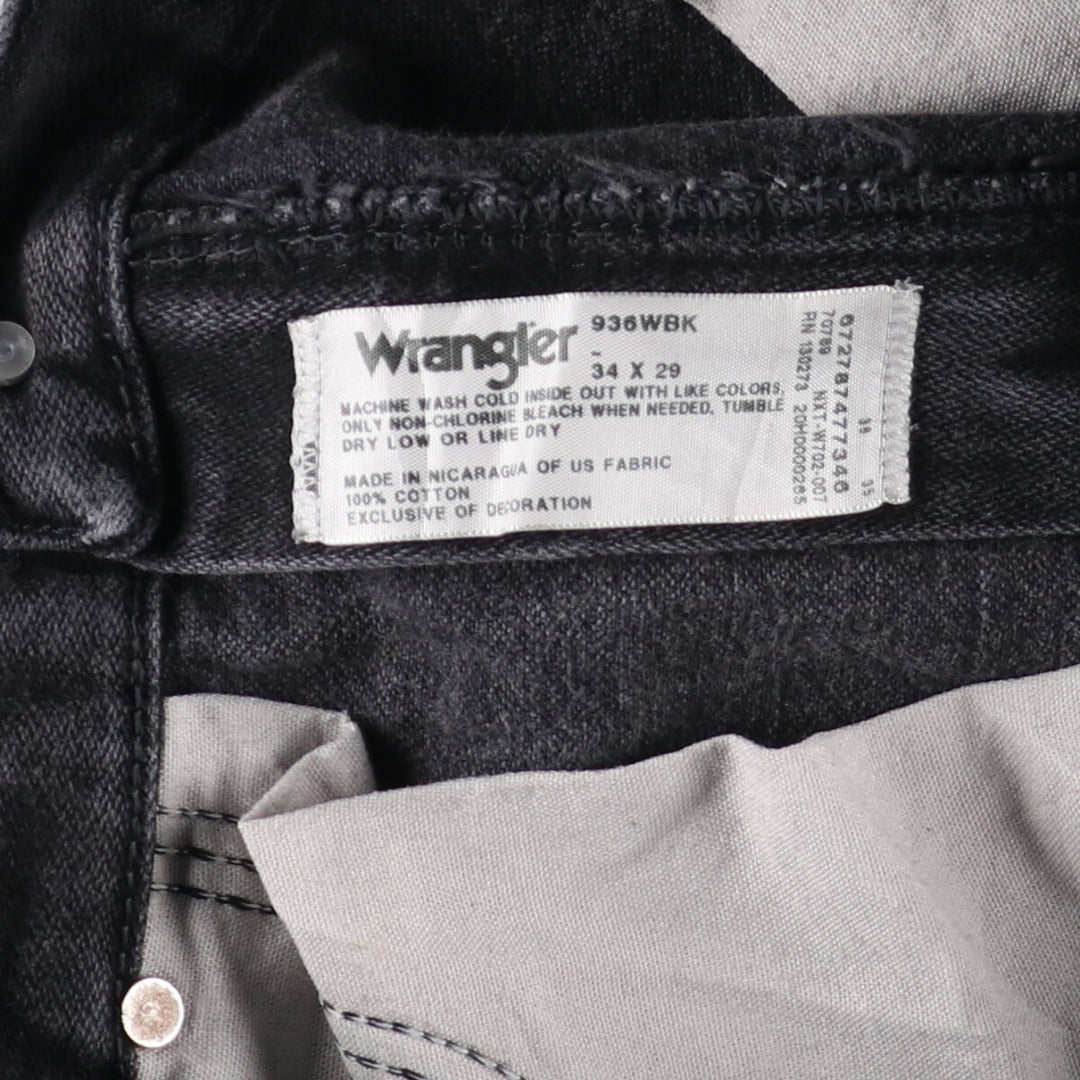 90'S Wrangler 936WBK Black Denim Straight Denim Pants Men's W32 Vintage /eaa471442