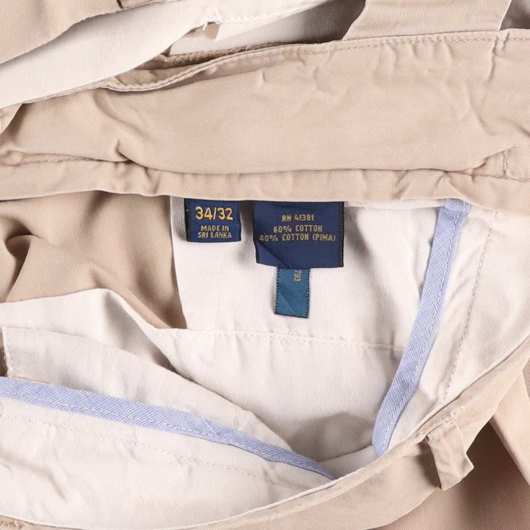 Ralph Lauren POLO RALPH LAUREN CLASSIC FIT cotton pants, men's size W35 cotton Beige type Vintage Second Hand