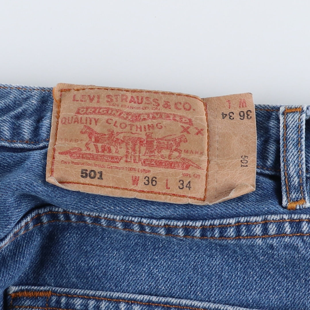 Levi's 501 straight denim pants for men, size W33 unclear blue type Vintage Second Hand