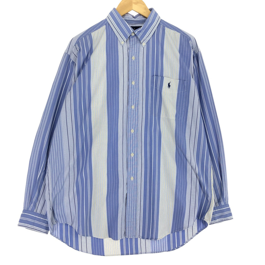 Ralph Lauren BLAIRE long sleeve button down striped shirt, men's size L / eaa471639