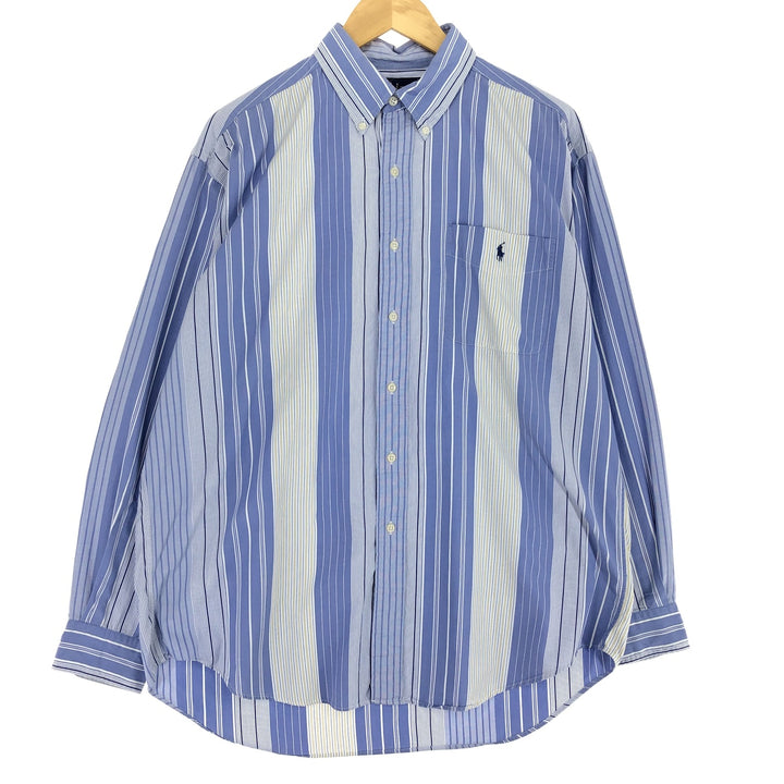Ralph Lauren BLAIRE long sleeve button down striped shirt, men's size L / eaa471639