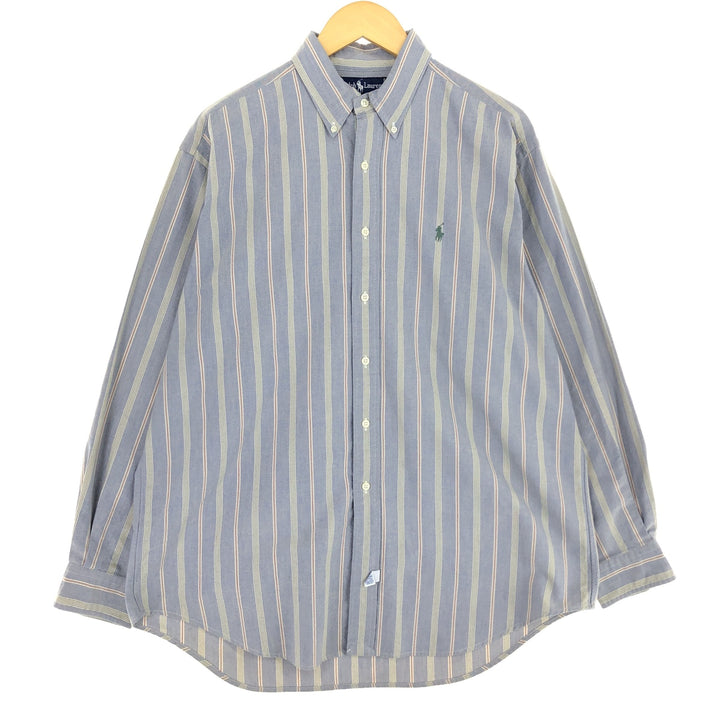 Ralph Lauren long sleeve button down striped shirt, men's size L / eaa471643