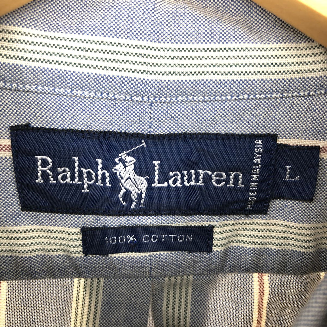 Ralph Lauren long sleeve button down striped shirt, men's size L / eaa471643
