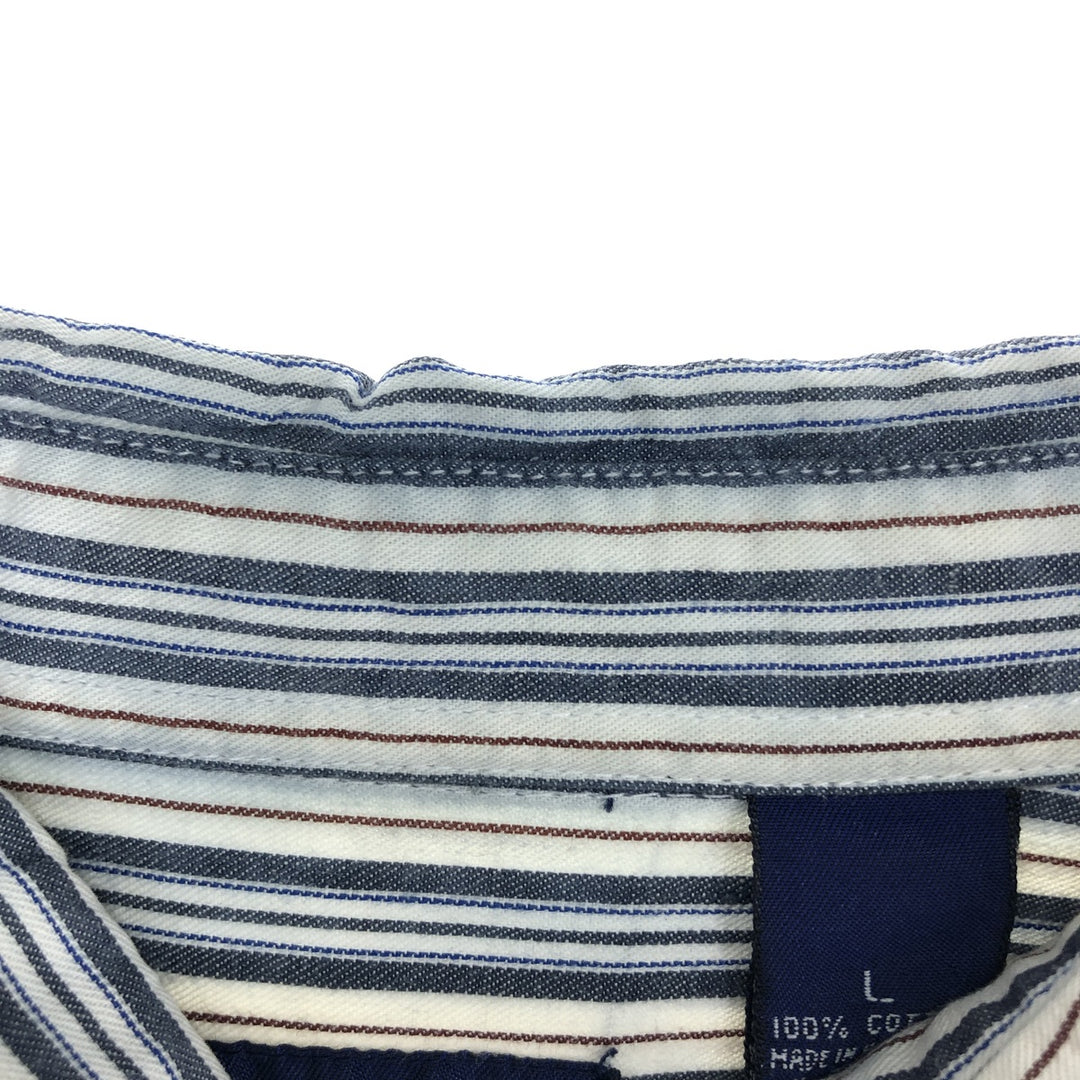 90'S GAP Old Gap Long Sleeve Cotton Striped Shirt Men's L Size Vintage /eaa471652