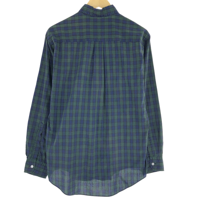 LLBean Tartan Check Long Sleeve Button-Down Check Shirt Men's M Size /eaa471658