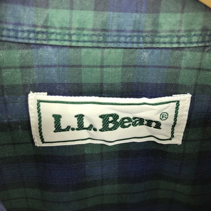 LLBean Tartan Check Long Sleeve Button-Down Check Shirt Men's M Size /eaa471658