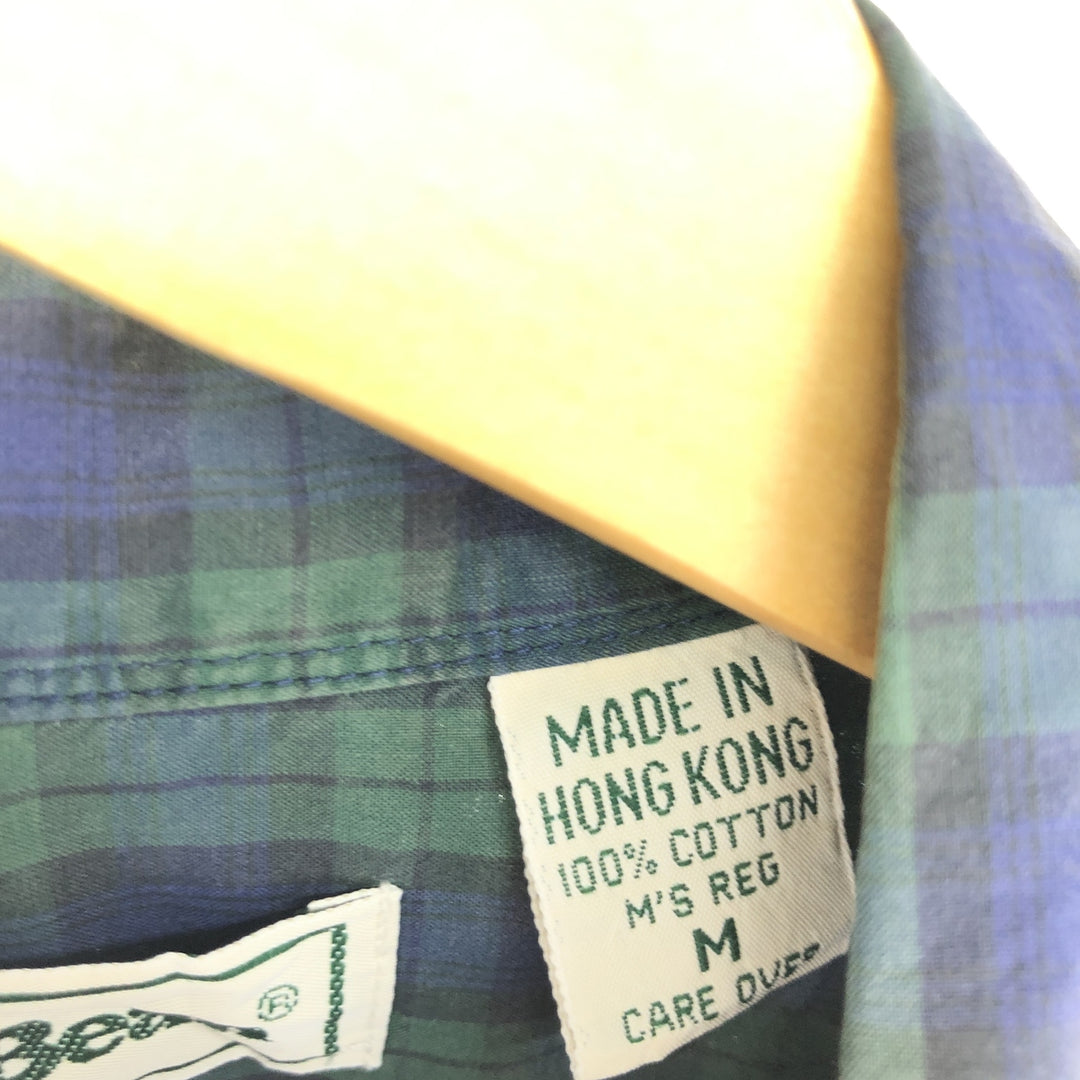 LLBean Tartan Check Long Sleeve Button-Down Check Shirt Men's M Size /eaa471658