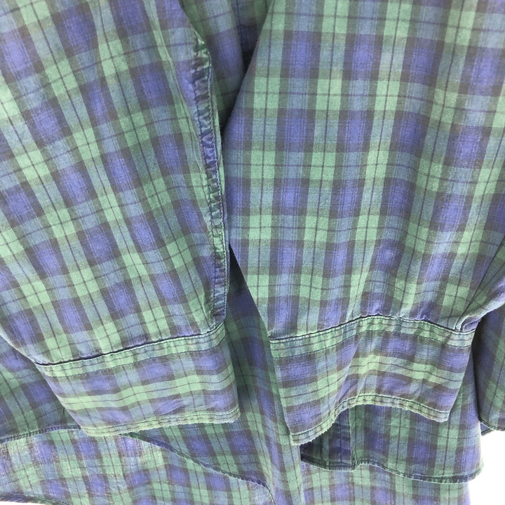 LLBean Tartan Check Long Sleeve Button-Down Check Shirt Men's M Size /eaa471658