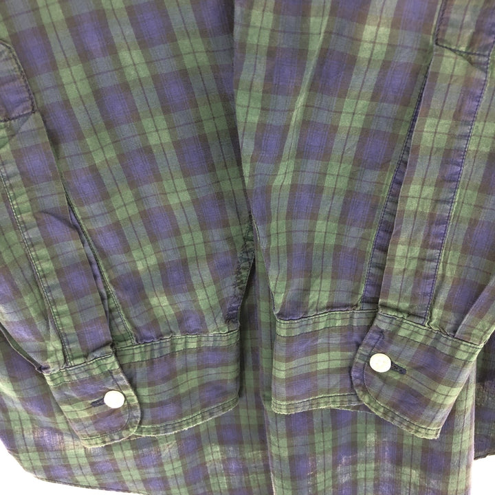 LLBean Tartan Check Long Sleeve Button-Down Check Shirt Men's M Size /eaa471658