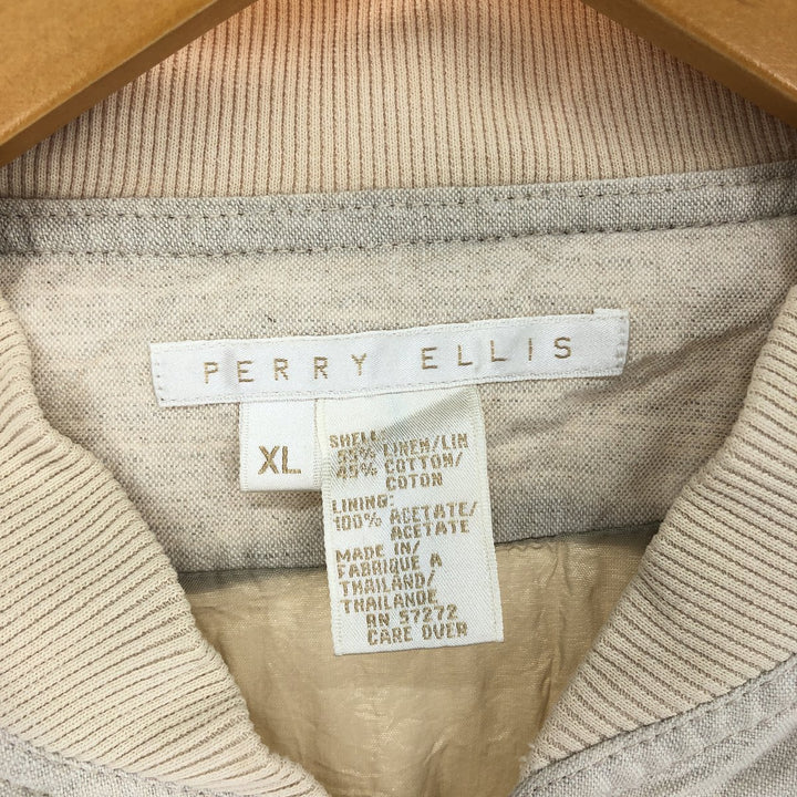 PERRY ELLIS Linen x Cotton Blouson Men's XL Size /eaa471668