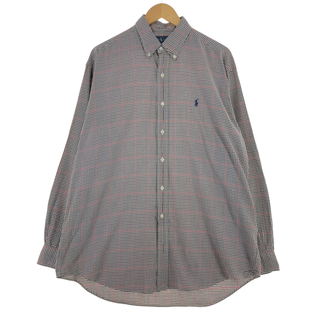 Ralph Lauren BLAKE long sleeve button down check shirt men's size L / eaa471681