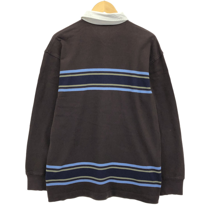 Tommy Hilfiger TOMMY HILFIGER Border Pattern Long Sleeve Rugby Shirt Men's L size / eaa471705