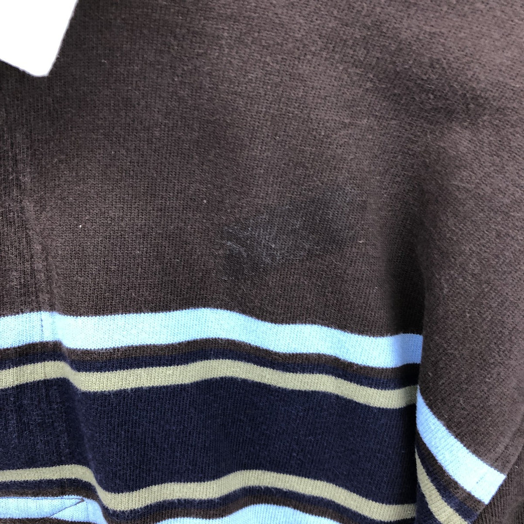 Tommy Hilfiger TOMMY HILFIGER Border Pattern Long Sleeve Rugby Shirt Men's L size / eaa471705